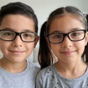 Kids Black & Clear Two-Tone Rectangular Eyeglass Frames Modern Smart-Style